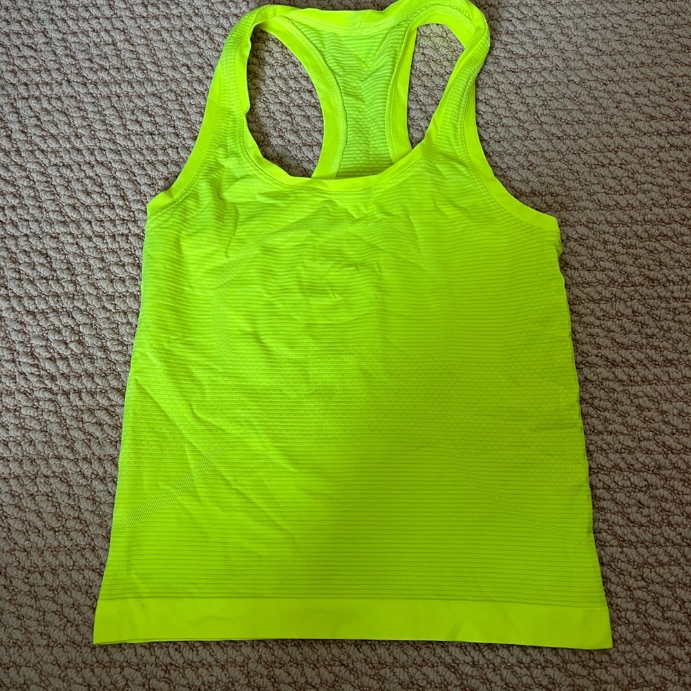Lululemon Athletica Yellow Sleeveless Tank Top